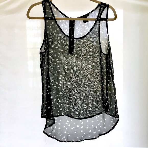 Timing tank with 1/4 zip back translucent w/hearts - Picture 4 of 7